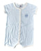 A Blue Short Sleeve Rompers from Petit Bateau in size 3-6M for boy. (Front View)