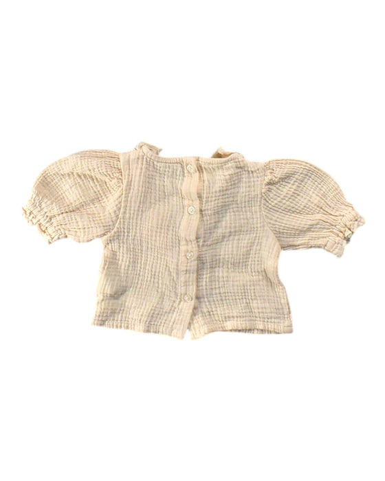 A Beige Short Sleeve Tops from Gingersnaps in size 3-6M for girl. (Back View)