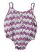 A Grey Sleeveless Bodysuits from Nicoli in size 12-18M for girl. (Back View)