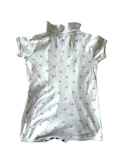 A White Short Sleeve Rompers from Petit Bateau in size 12-18M for neutral. (Back View)