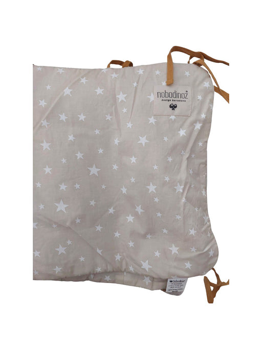 A Beige Crib Bumpers from Nobodinoz in size Newborn for neutral. (Front View)