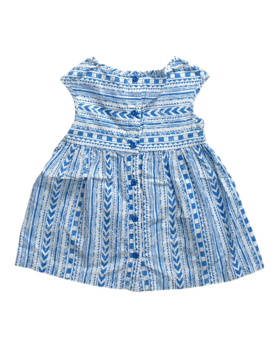 A Blue Sleeveless Dresses from Gingersnaps in size 3-6M for girl. (Back View)