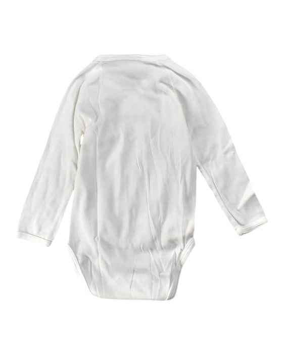 A White Long Sleeve Bodysuits from Petit Bateau in size 6-12M for neutral. (Back View)