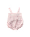 A Pink Sleeveless Rompers from Busy Bees in size 3-6M for girl. (Front View)