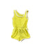 A Yellow Sleeveless Rompers from Retykle in size 6-12M for girl. (Back View)