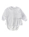 A White Long Sleeve Bodysuits from Dona Carmen in size 18-24M for neutral. (Front View)