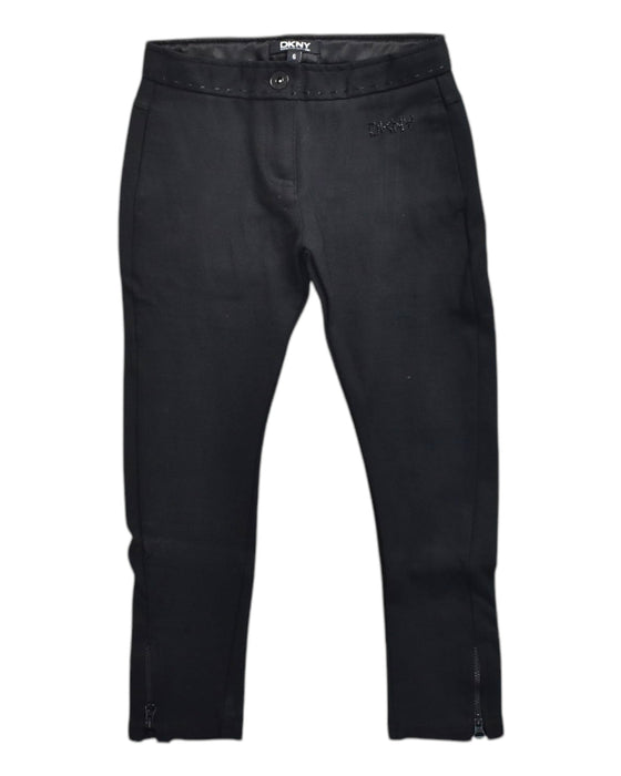 A Black Dress Pants from DKNY in size 6T for girl. (Front View)