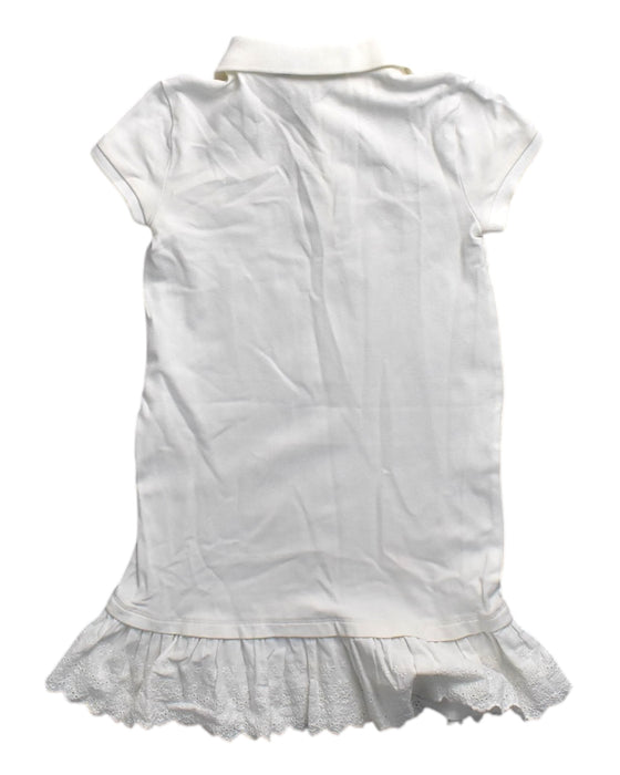 A White Short Sleeve Dresses from Polo Ralph Lauren in size 6T for girl. (Back View)
