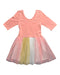 A Multicolour Long Sleeve Dresses from Seed in size 10Y for girl. (Back View)