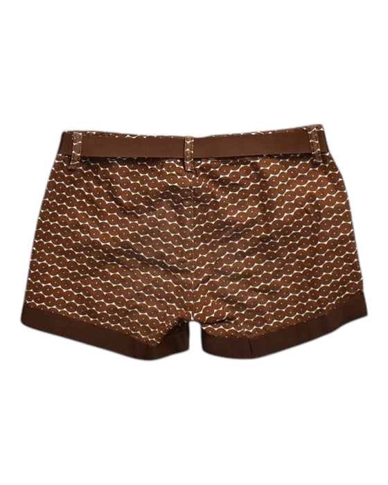 A Brown Shorts from MiMiSol in size 6T for girl. (Back View)