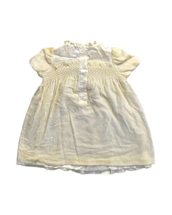 A Ivory Short Sleeve Dresses from Armani Baby in size 6-12M for girl. (Back View)