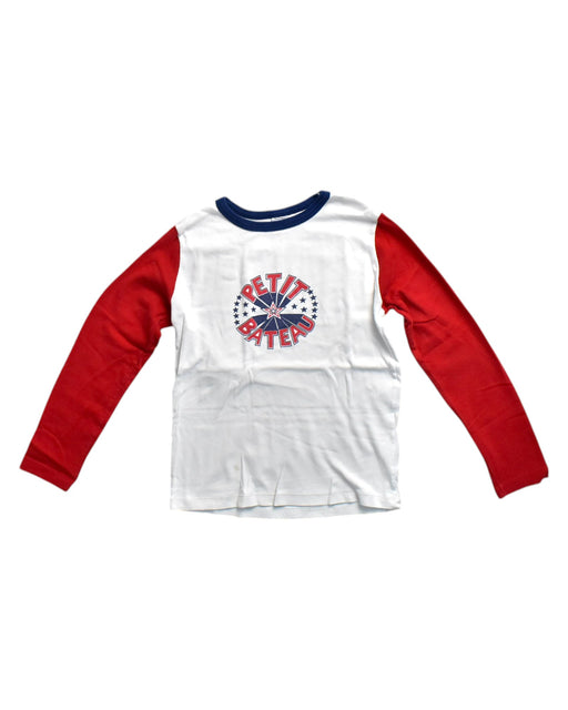 A White Long Sleeve T Shirts from Petit Bateau in size 10Y for neutral. (Front View)