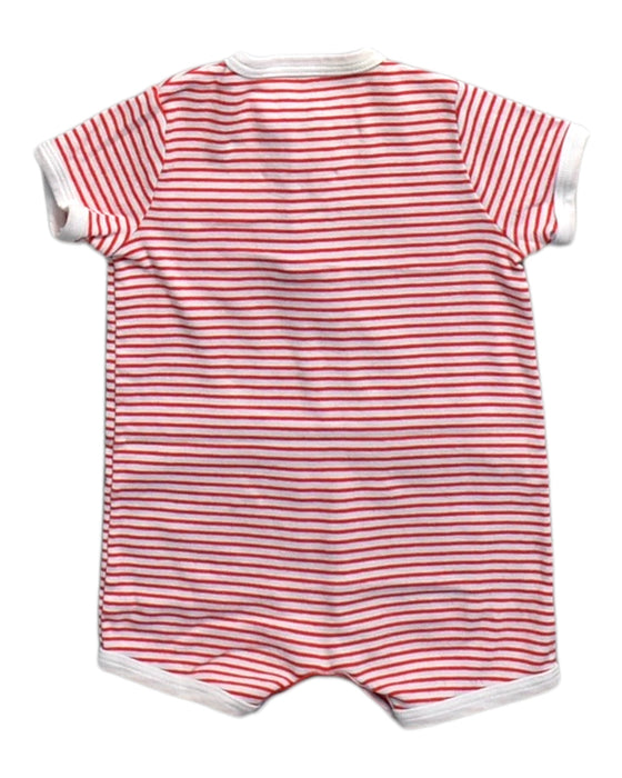 A Red Short Sleeve Rompers from Petit Bateau in size 6T for neutral. (Back View)