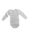 A White Long Sleeve Bodysuits from Petit Bateau in size 3T for neutral. (Front View)