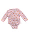 A Pink Long Sleeve Bodysuits from Purebaby in size 3-6M for neutral. (Back View)