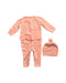 A Peach Gift Sets from Wilson & Frenchy in size 6-12M for neutral. (Back View)
