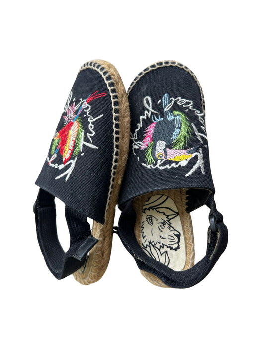 A Black Espadrilles from Kenzo in size 7Y for girl. (Front View)