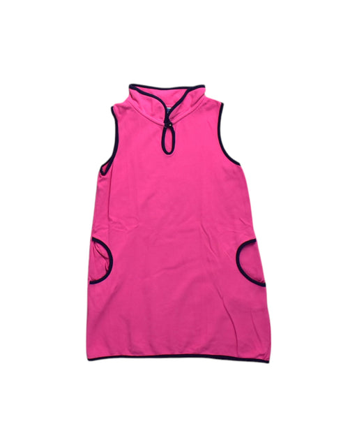 A Pink Sleeveless Dresses from Jacadi in size 6T for girl. (Front View)