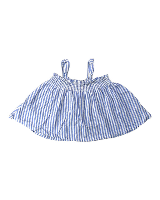 A Blue Sleeveless Tops from Seed in size 7Y for girl. (Front View)
