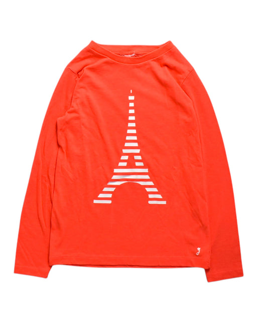 A Red Long Sleeve T Shirts from Jacadi in size 4T for boy. (Front View)