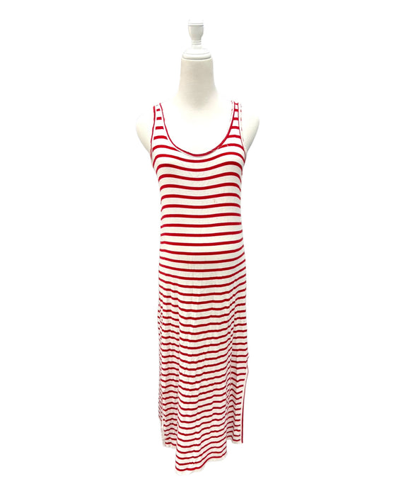 A Red Sleeveless Dresses from Petit Bateau in size XS for maternity. (Front View)