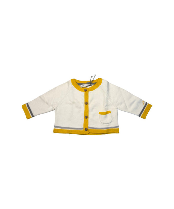 A White Cardigans from Château de Sable in size 3-6M for neutral. (Front View)