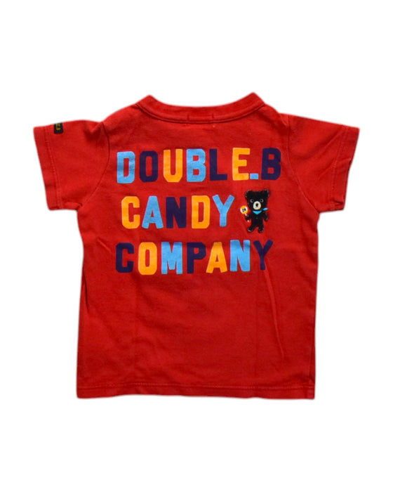 A Red Short Sleeve T Shirts from Double B Mikihouse in size 12-18M for neutral. (Back View)