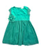 A Green Sleeveless Dresses from Chateau de Sable in size 4T for girl. (Front View)