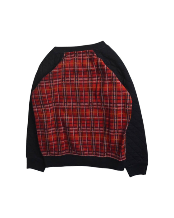 A Red Sweatshirts from Petit Bateau in size 8Y for boy. (Back View)