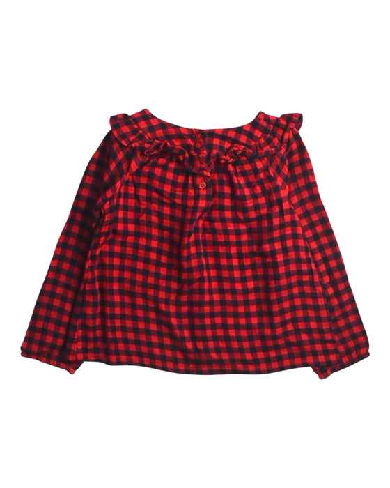 A Red Long Sleeve Tops from Retykle in size 3T for girl. (Back View)