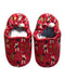 A Red Slippers from Poco Nido in size 12-18M for neutral. (Back View)