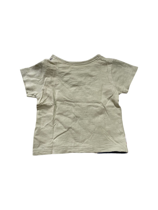 A Beige Short Sleeve T Shirts from Mothercare in size 3-6M for boy. (Back View)