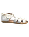 A White Sandals from Seed in size 4T for girl. (Front View)