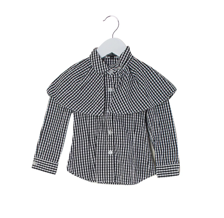 A Black Long Sleeve Shirts from Nicholas & Bears in size 2T for girl. (Front View)