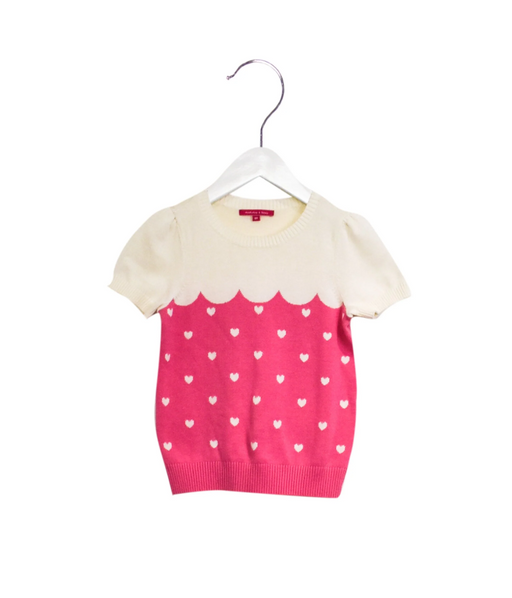 A Pink Knit Sweaters from Nicholas & Bears in size 6T for girl. (Front View)