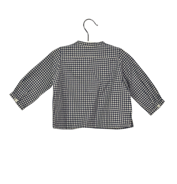 A Navy Long Sleeve Tops from Bonpoint in size 3-6M for neutral. (Back View)