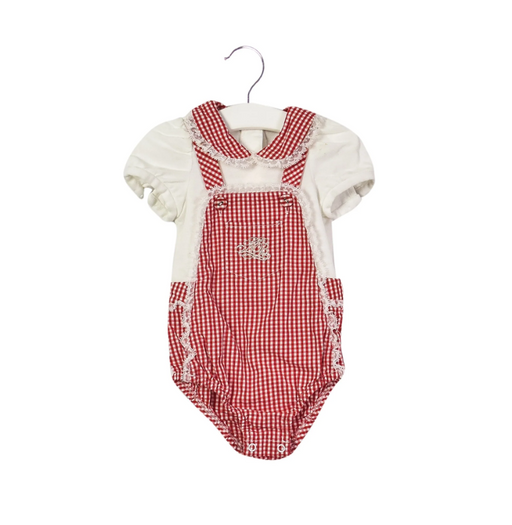 A Red Short Sleeve Bodysuits from Nicholas & Bears in size 3-6M for girl. (Front View)
