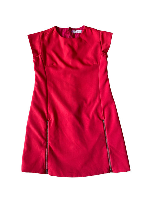 A Red Short Sleeve Dresses from bloomB in size 10Y for girl. (Front View)