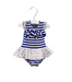 A Blue Short Sleeve Rompers from Nicholas & Bears in size 3-6M for girl. (Front View)