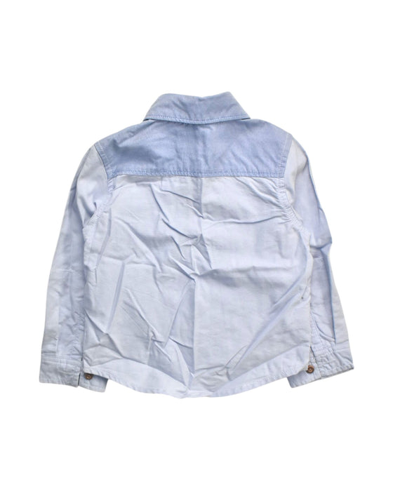 A Blue Long Sleeve Shirts from Gingersnaps in size 12-18M for boy. (Back View)