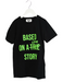 A Black Short Sleeve T Shirts from Sometime Soon in size 8Y for neutral. (Front View)