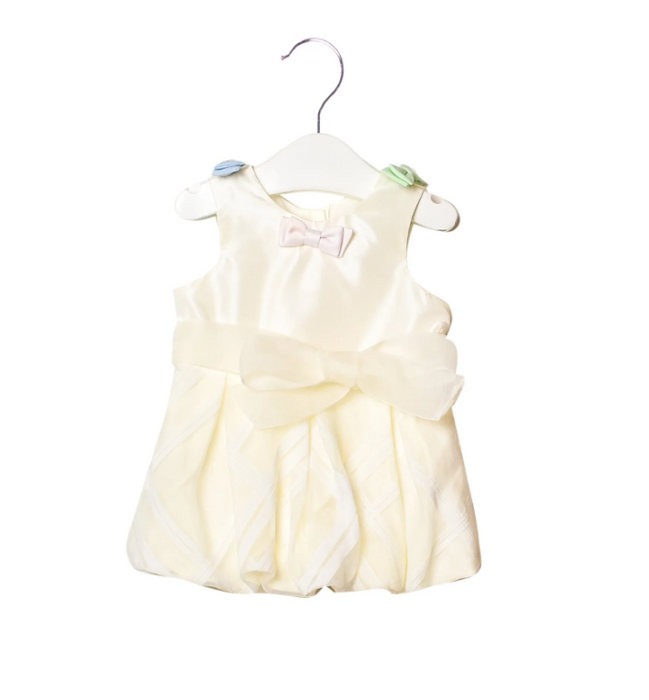 A Beige Sleeveless Dresses from Nicholas & Bears in size 3-6M for girl. (Front View)