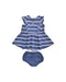 A Navy Dress Sets from Ralph Lauren in size 3-6M for girl. (Back View)