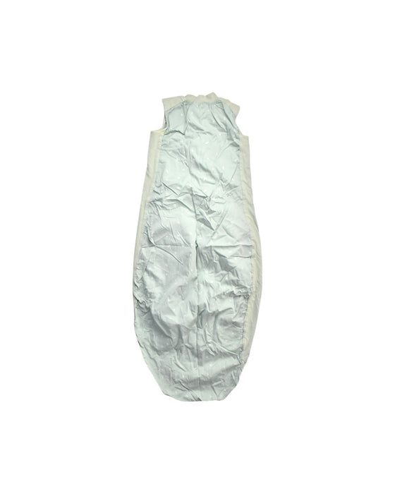 A White Sleepsacs from ErgoPouch in size 0-3M for neutral. (Back View)