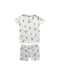 A White Pyjama Sets from Kyte Baby in size 2T for boy. (Back View)