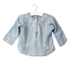 A Blue Long Sleeve Tops from Bonton in size 12-18M for girl. (Front View)