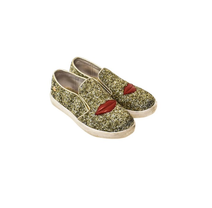 A Metallic Sneakers from Step2wo in size 7Y for girl. (Back View)