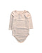 A Ivory Long Sleeve Bodysuits from Le Petit Society in size 18-24M for girl. (Front View)