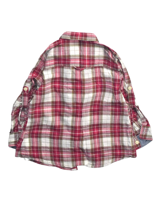 A Red Long Sleeve Shirts from Massimo Dutti in size 2T for girl. (Back View)