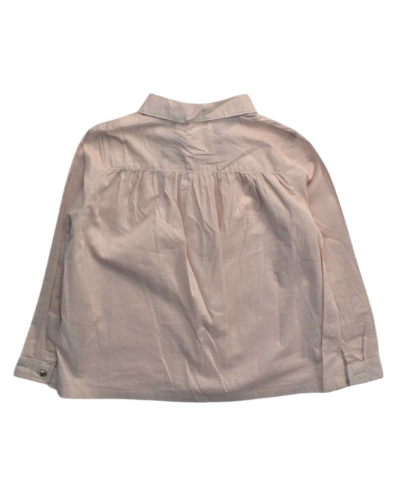 A Beige Long Sleeve Shirts from Excuse My French in size 4T for girl. (Back View)